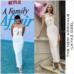 The New Arrivals Ilkyaz Ozel Holly Strapless Midi Wedding Dress 10 Temple White‎
